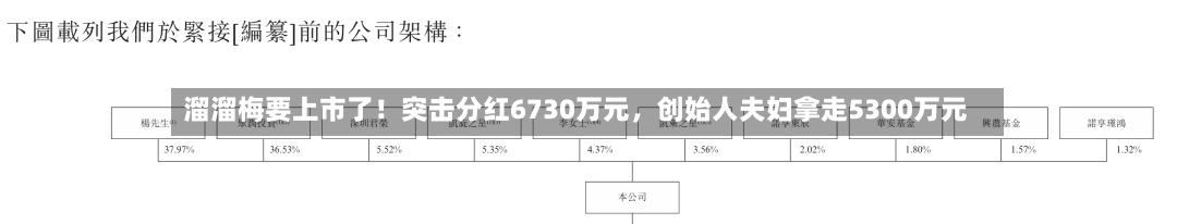 溜溜梅要上市了！突击分红6730万元，创始人夫妇拿走5300万元-第2张图片