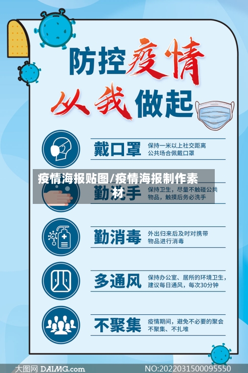 疫情海报贴图/疫情海报制作素材